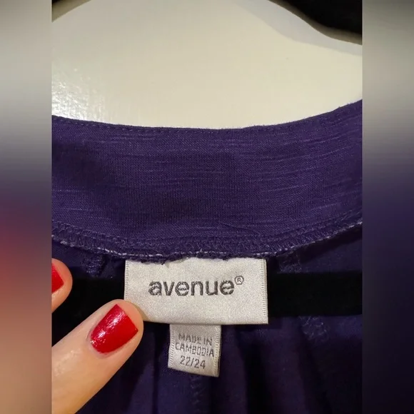 Avenue purple 22/24 long shirt dress with pockets - Picture 4 of 5